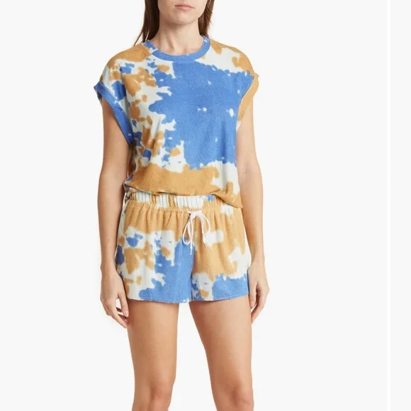 Honeydew Intimates Blue and Tan Pajama Shorts Set 🆕 - Picture 2 of 11